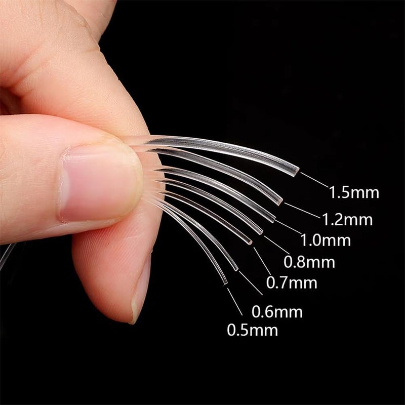 QBJAYTY 1mm Elastic String for Bracelets, 160 Yards Clear Stretchy Bracelet String Cord for Beading, Stretch Bracelet String for Pony Letter Kandi Beads, Bracelet Charms, (Crystal-2 Rolls) - Image 4